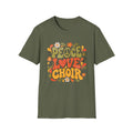 Peace Love Choir T-Shirt | Retro 70s Floral Music Design